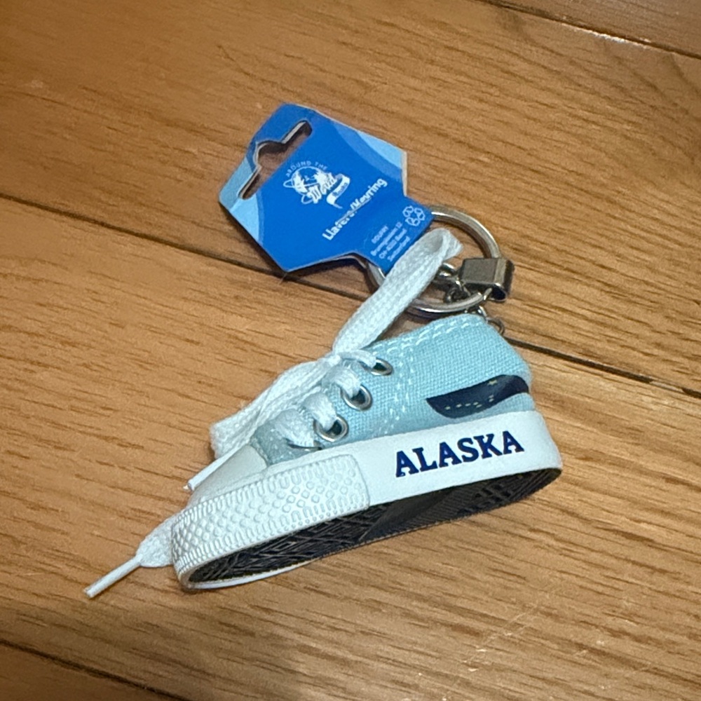 Alaska Light Blue Kids Sneaker Keychain